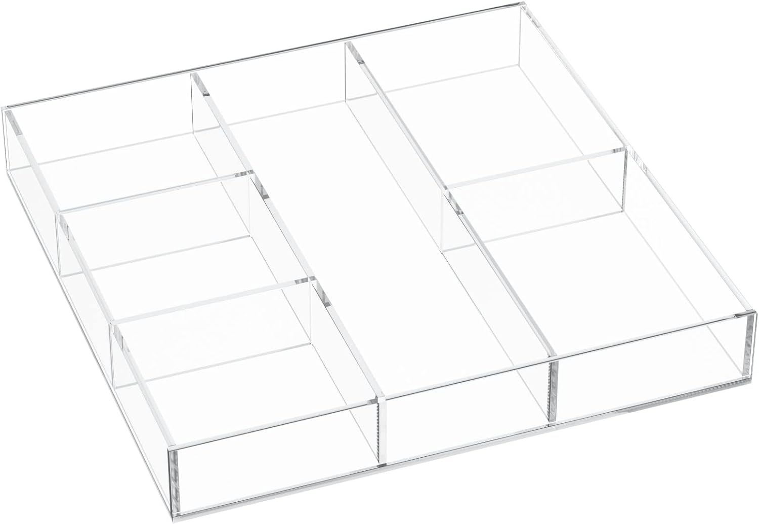 6-Slot Clear Acrylic Drawer Tray