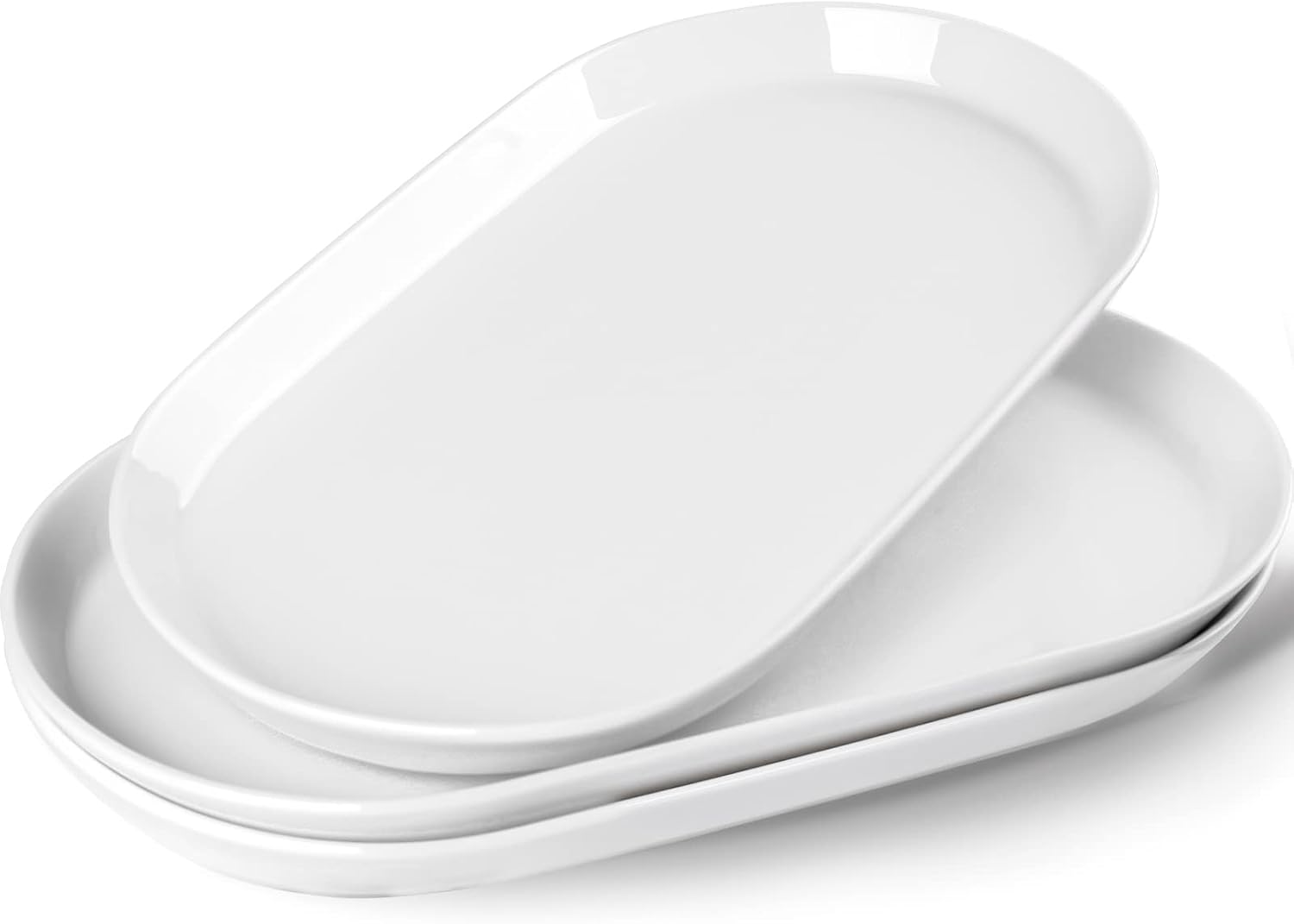 White Oval Ceramic Serving Platters