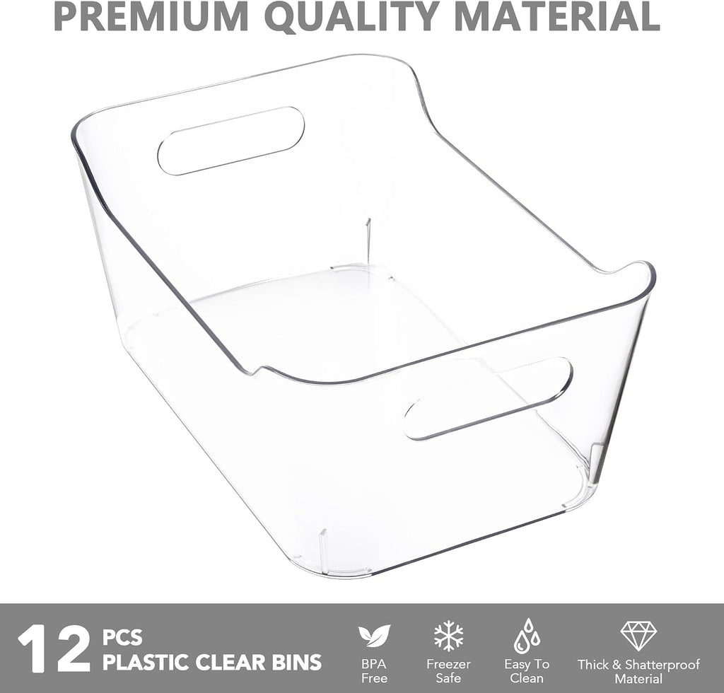 Clear Multi-Purpose Storage Organizer Bins