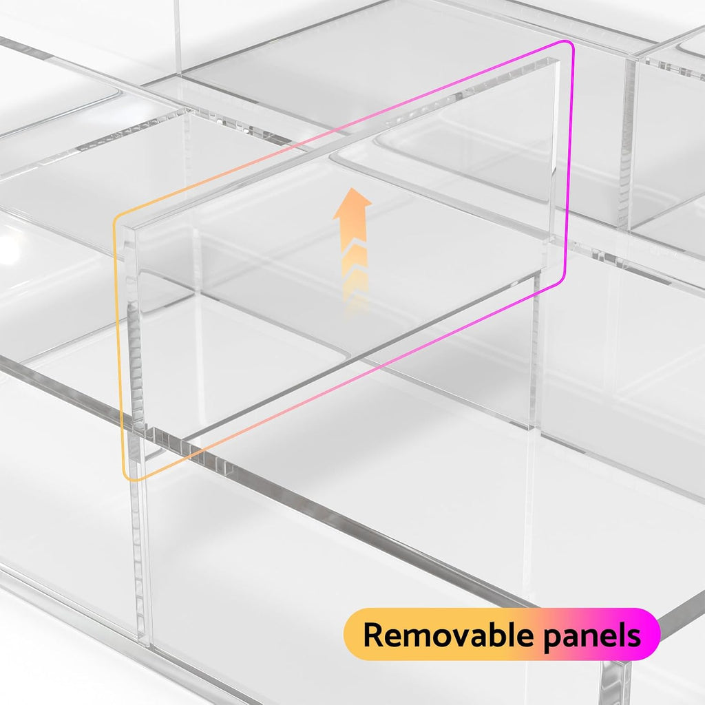 6-Slot Clear Acrylic Drawer Tray