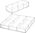 Multi-Slot Clear Acrylic Drawer Trays