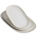 Embossed Oval Ceramic Platters