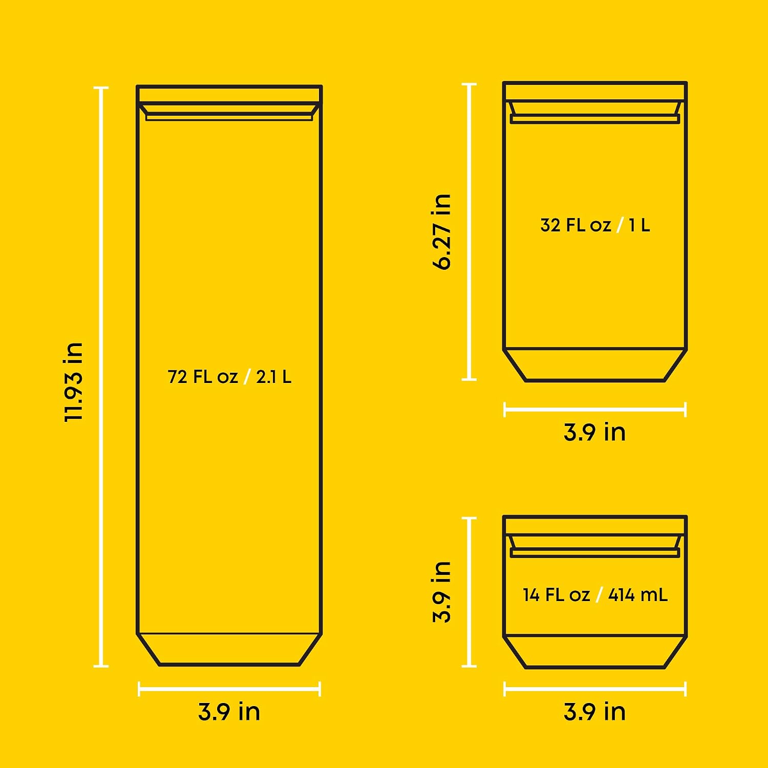 Stackable Wood Lid Glass Canister Set