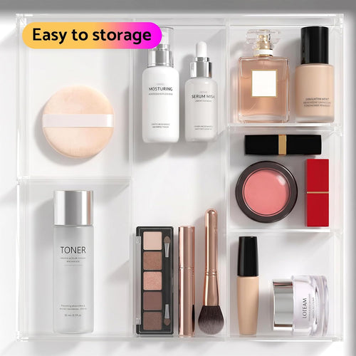 6-Slot Clear Acrylic Drawer Tray