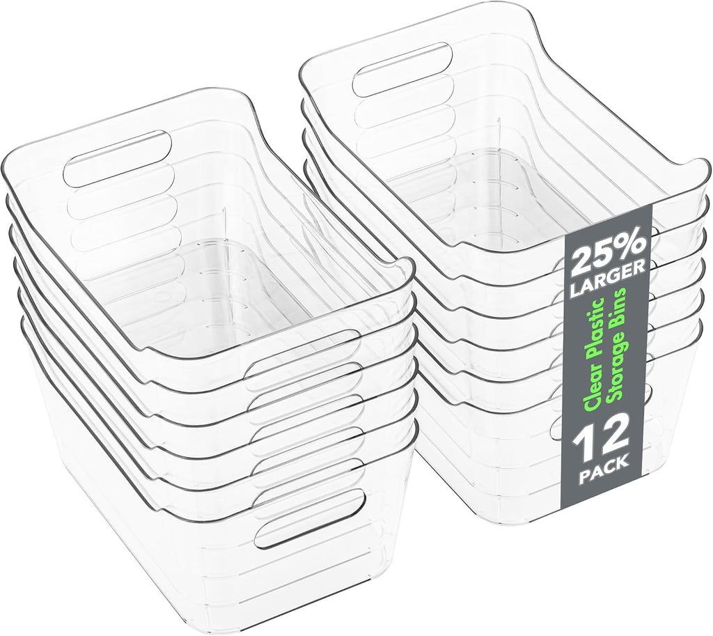 Clear Multi-Purpose Storage Organizer Bins