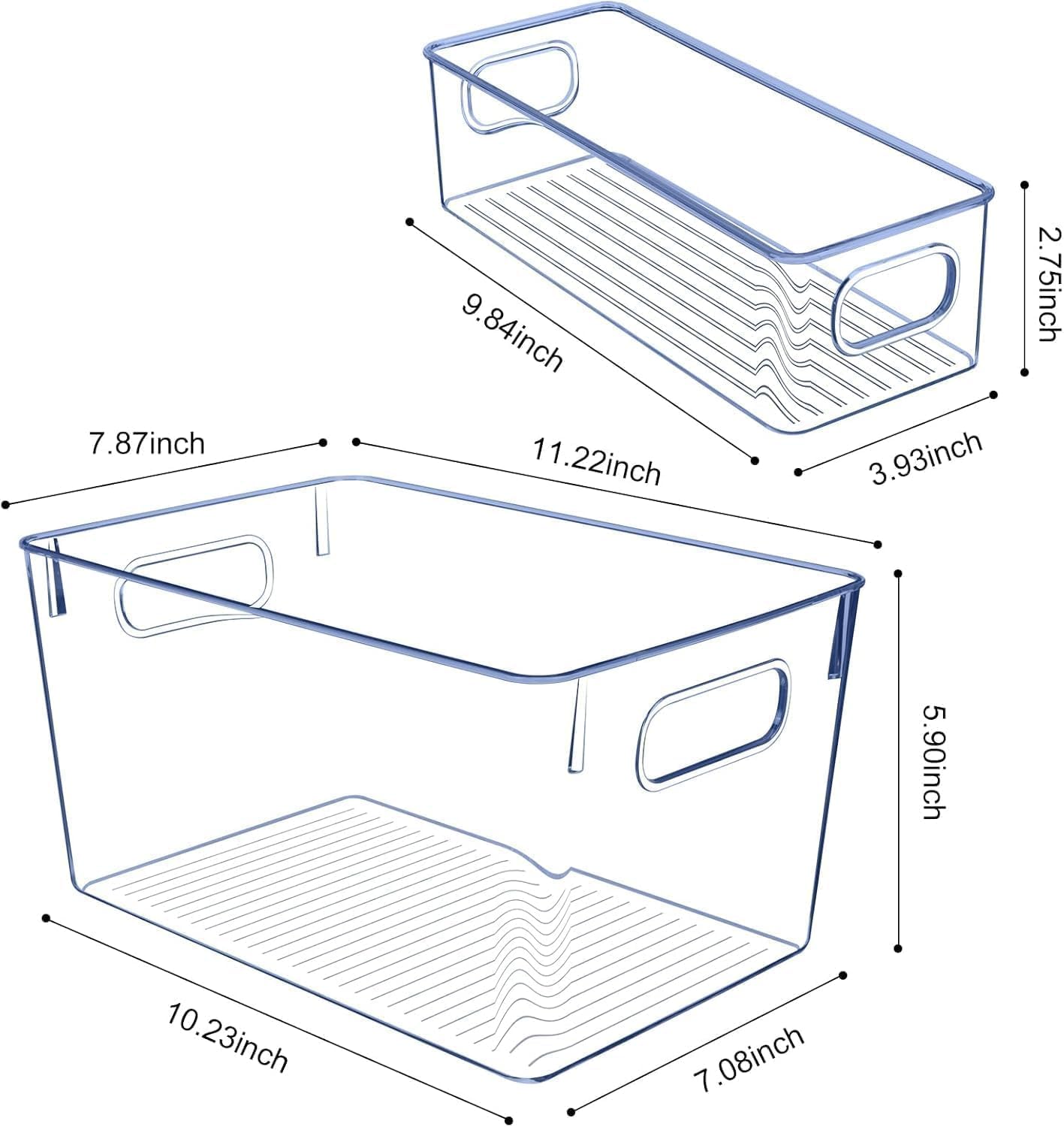 Clear Kitchen Stackable Storage Bins