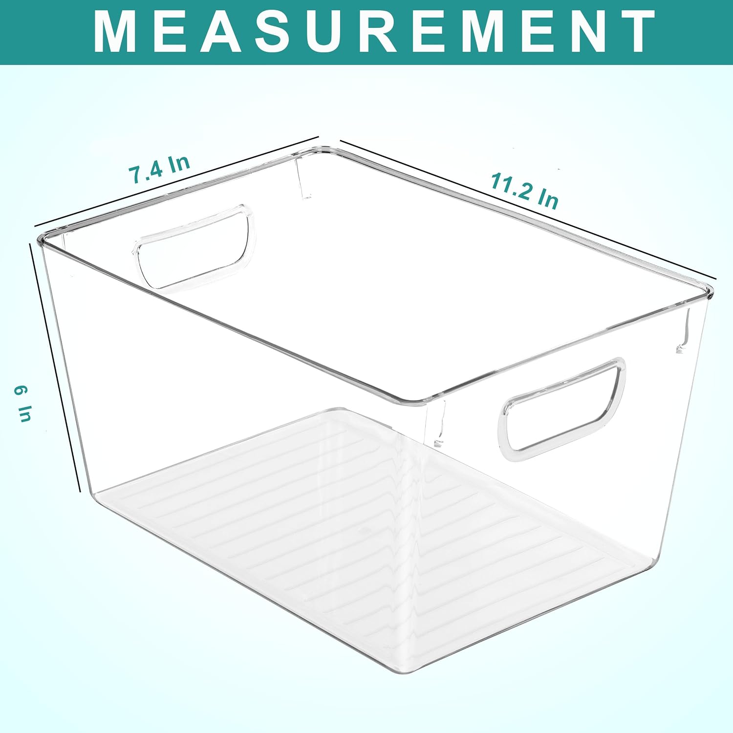 Clear Handled Kitchen Storage Bins