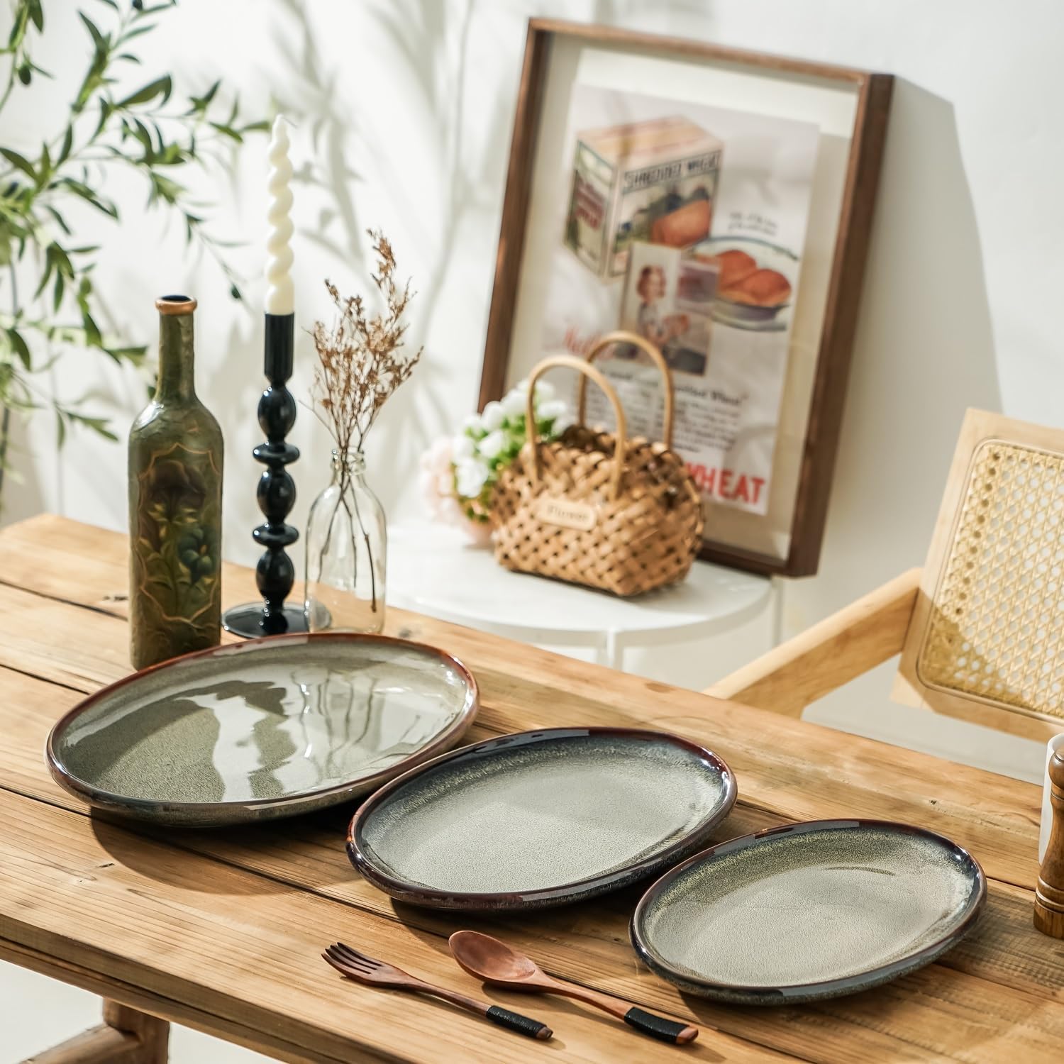 Caramel Oval Ceramic Platters Set