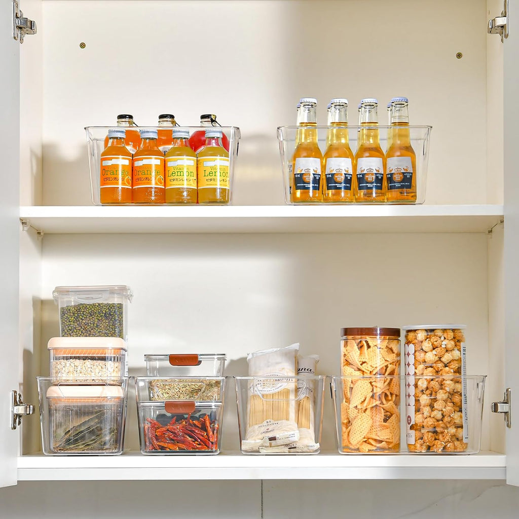 Clear Handled Pantry Storage Bins