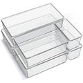 Non-Slip Clear Drawer Organizer Trays