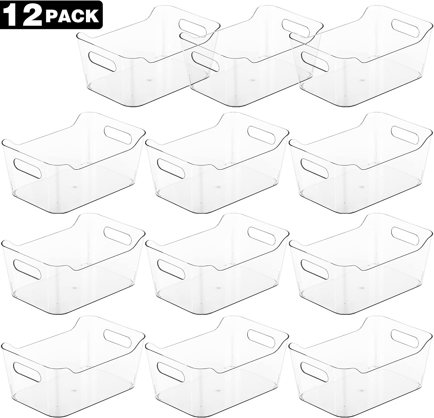 Clear Multi-Purpose Storage Organizer Bins