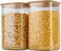 Bamboo Lid Airtight Glass Canisters