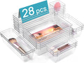 Multi-Size Clear Drawer Organizer Bins