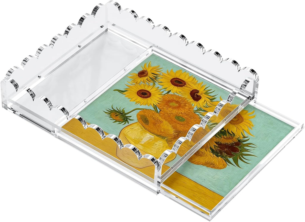 Scalloped Acrylic Display Storage Tray