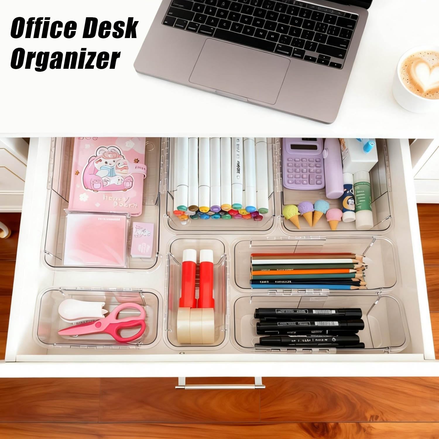 Adjustable Clear Drawer Organizer Trays