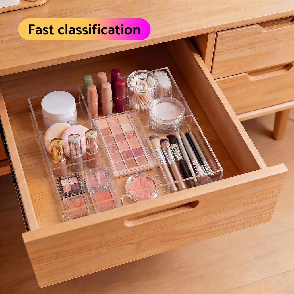 6-Slot Clear Acrylic Drawer Tray