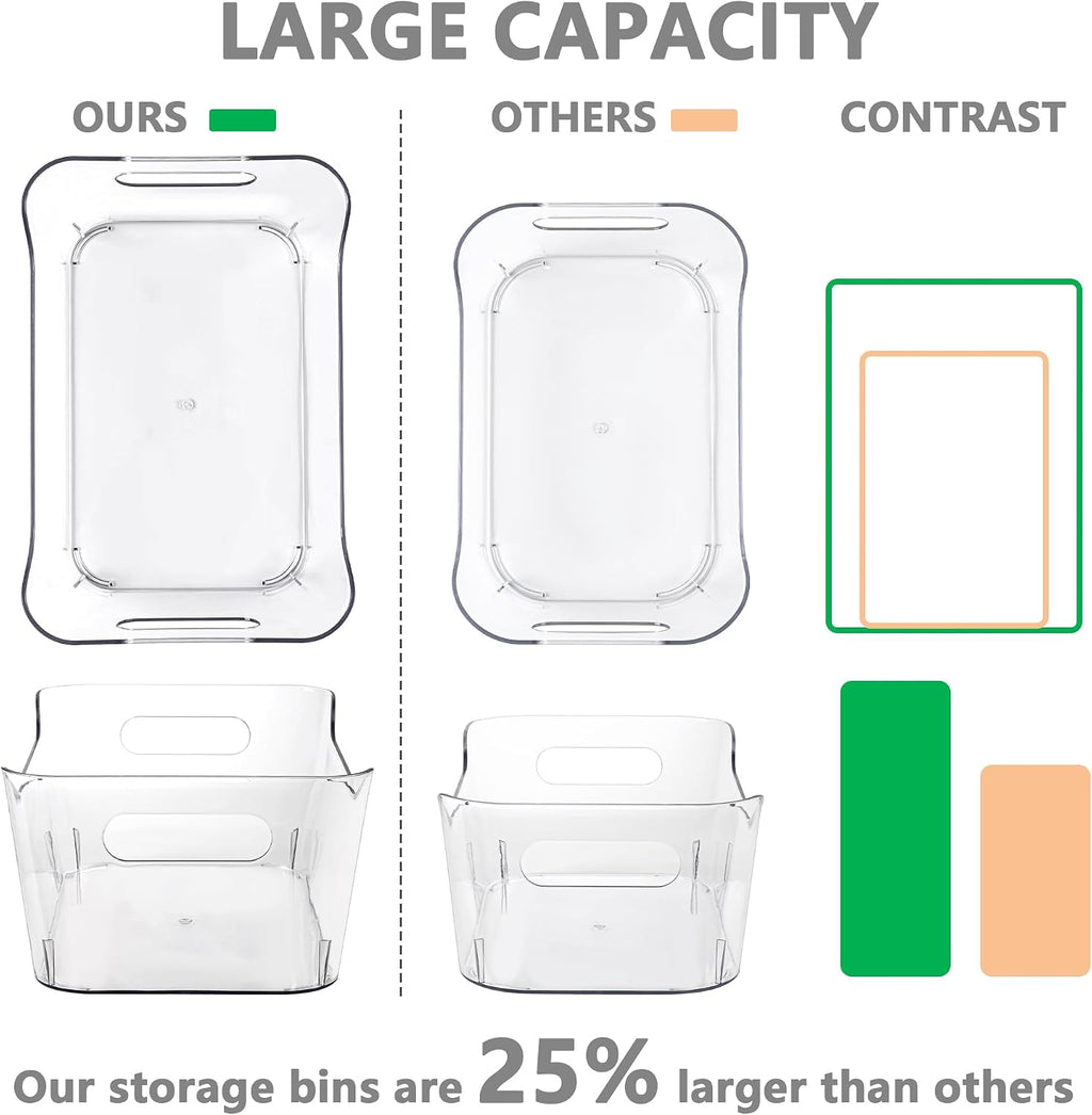 Clear Multi-Purpose Storage Organizer Bins
