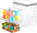Lidded Clear Stackable Storage Bins