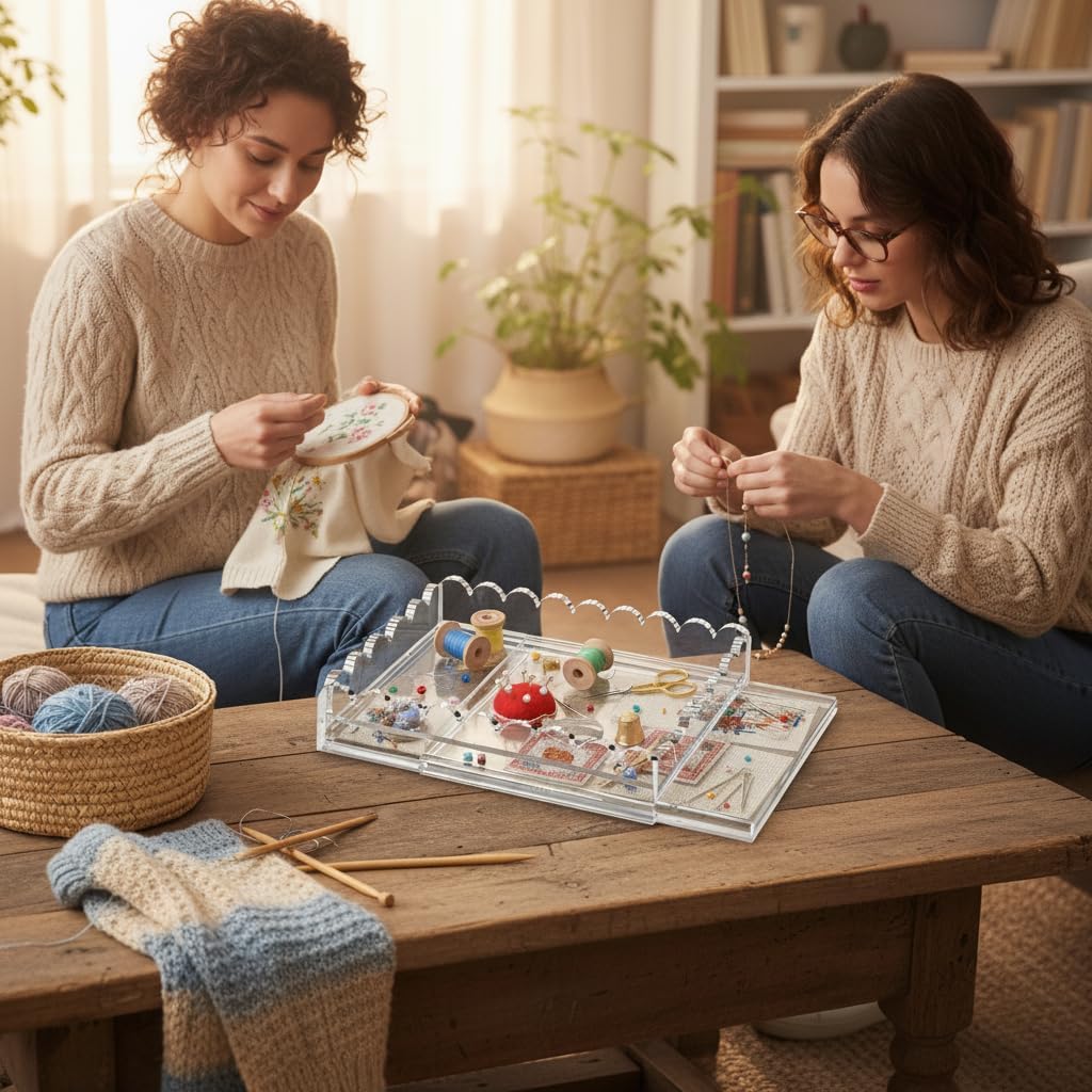 Scalloped Acrylic Display Storage Tray