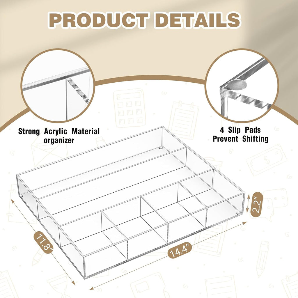 Adjustable Acrylic Drawer Organizer