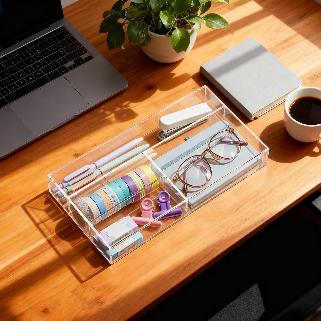4-Compartment Acrylic Drawer Trays