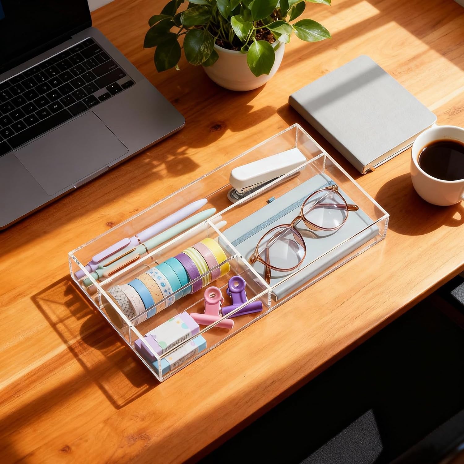 4-Compartment Acrylic Drawer Trays