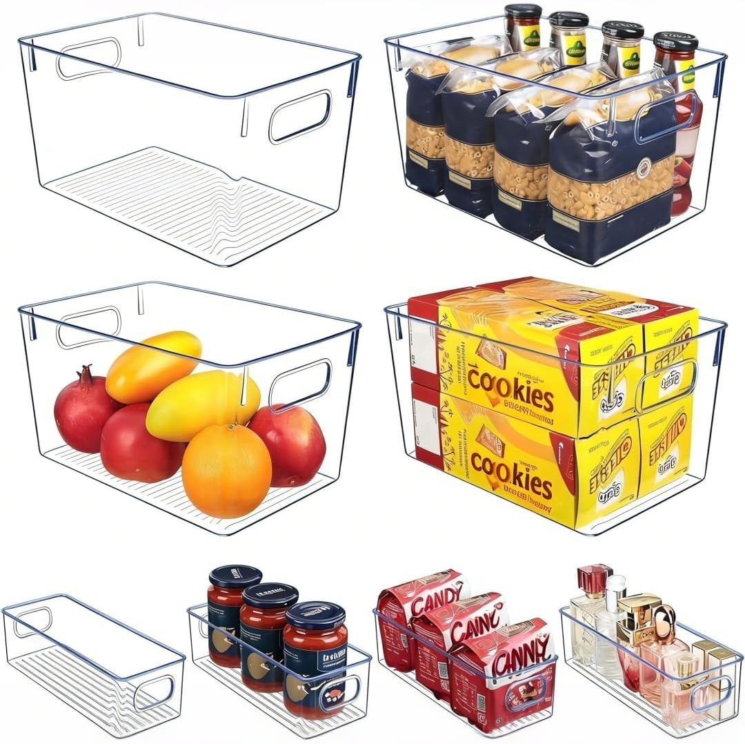 Clear Kitchen Stackable Storage Bins