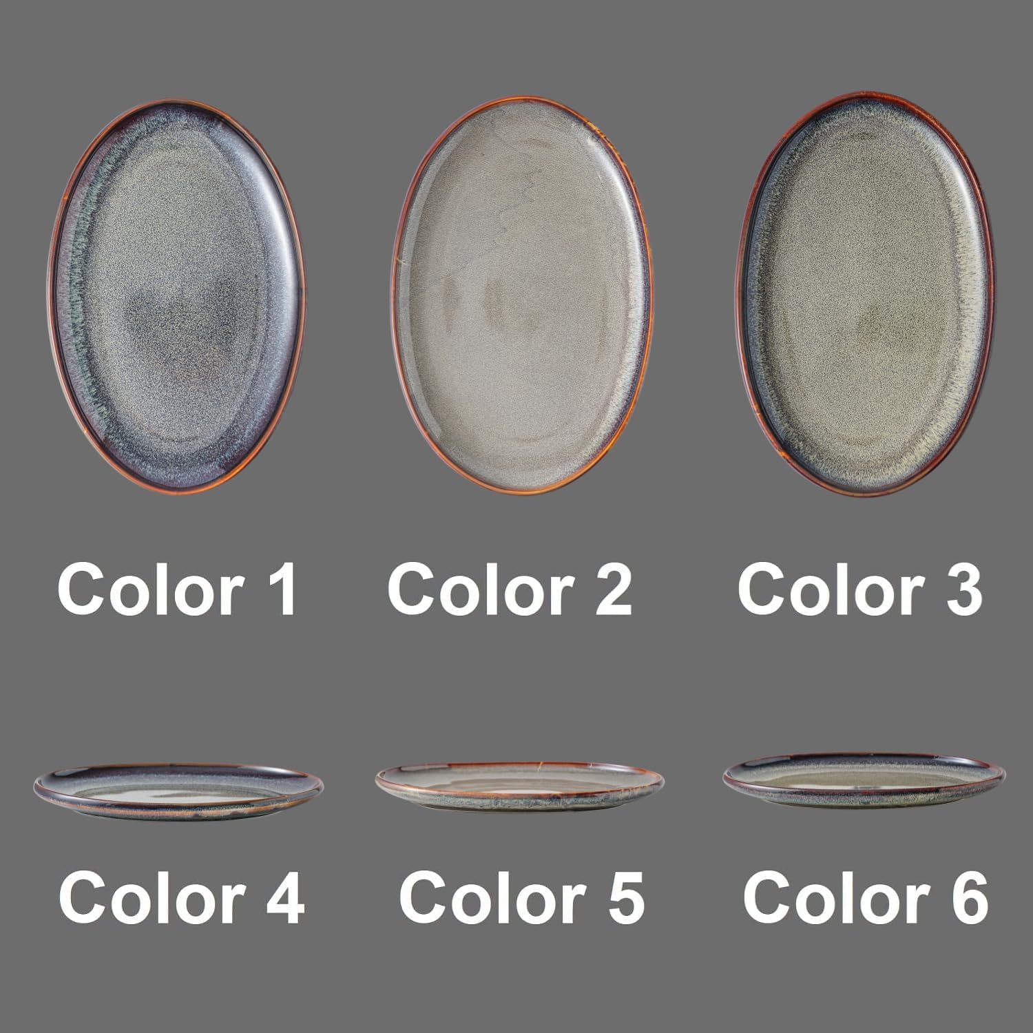 Caramel Oval Ceramic Platters Set