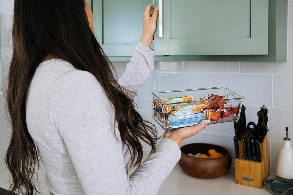 Clear Stackable Kitchen Storage Bins