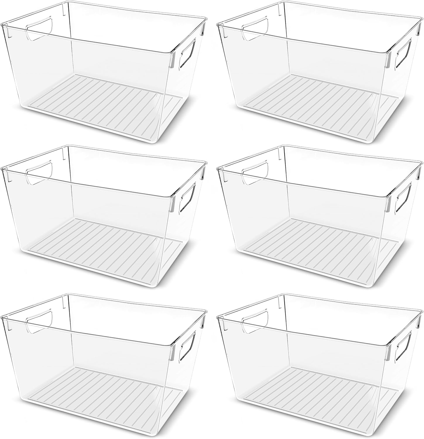 Clear Handled Kitchen Storage Bins