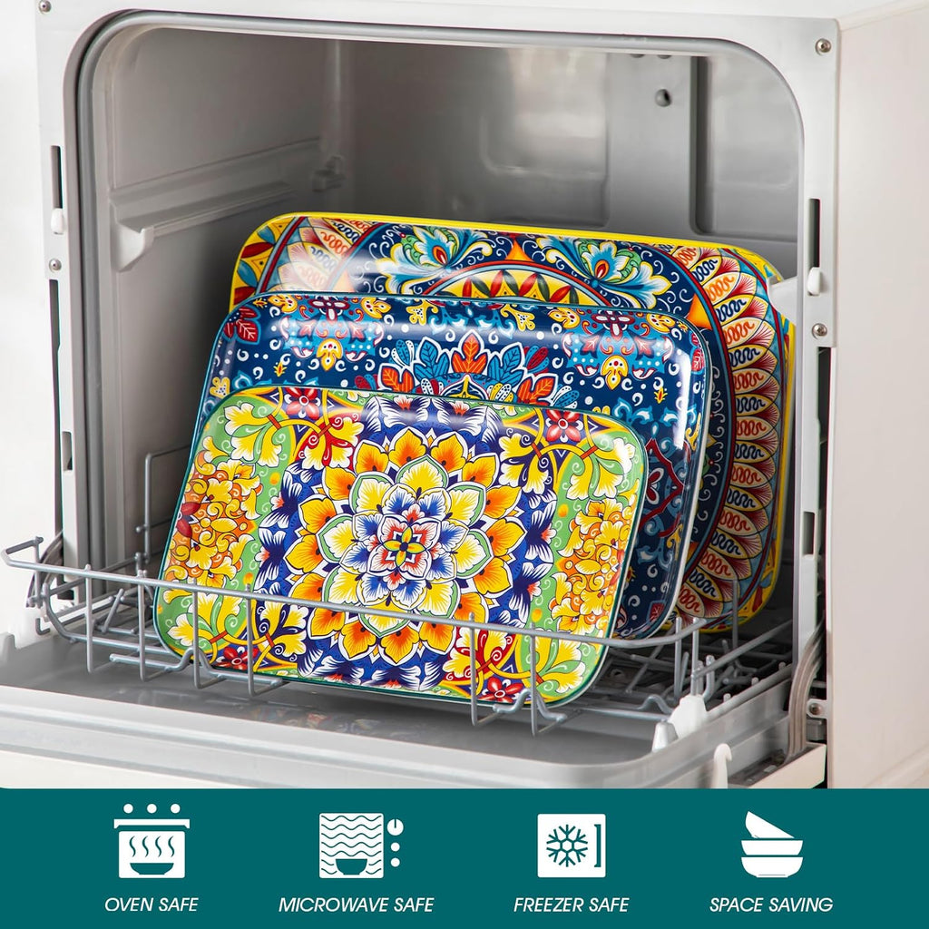 Retro Rectangular Ceramic Platters