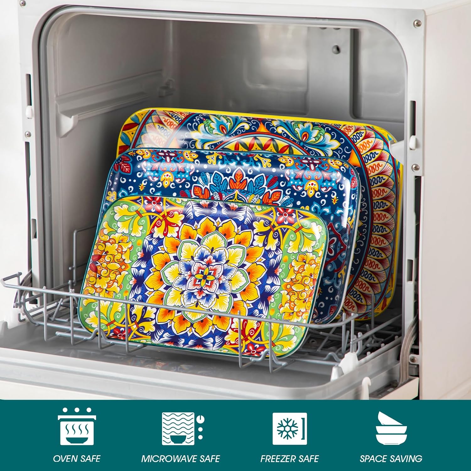 Retro Rectangular Ceramic Platters