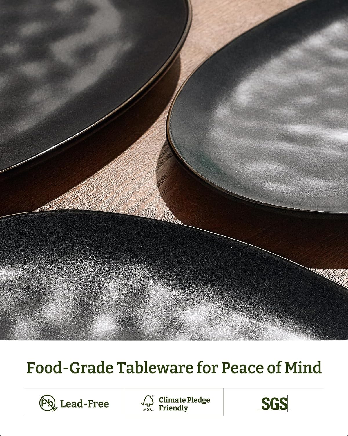 Matte Oval Stoneware Platters Set
