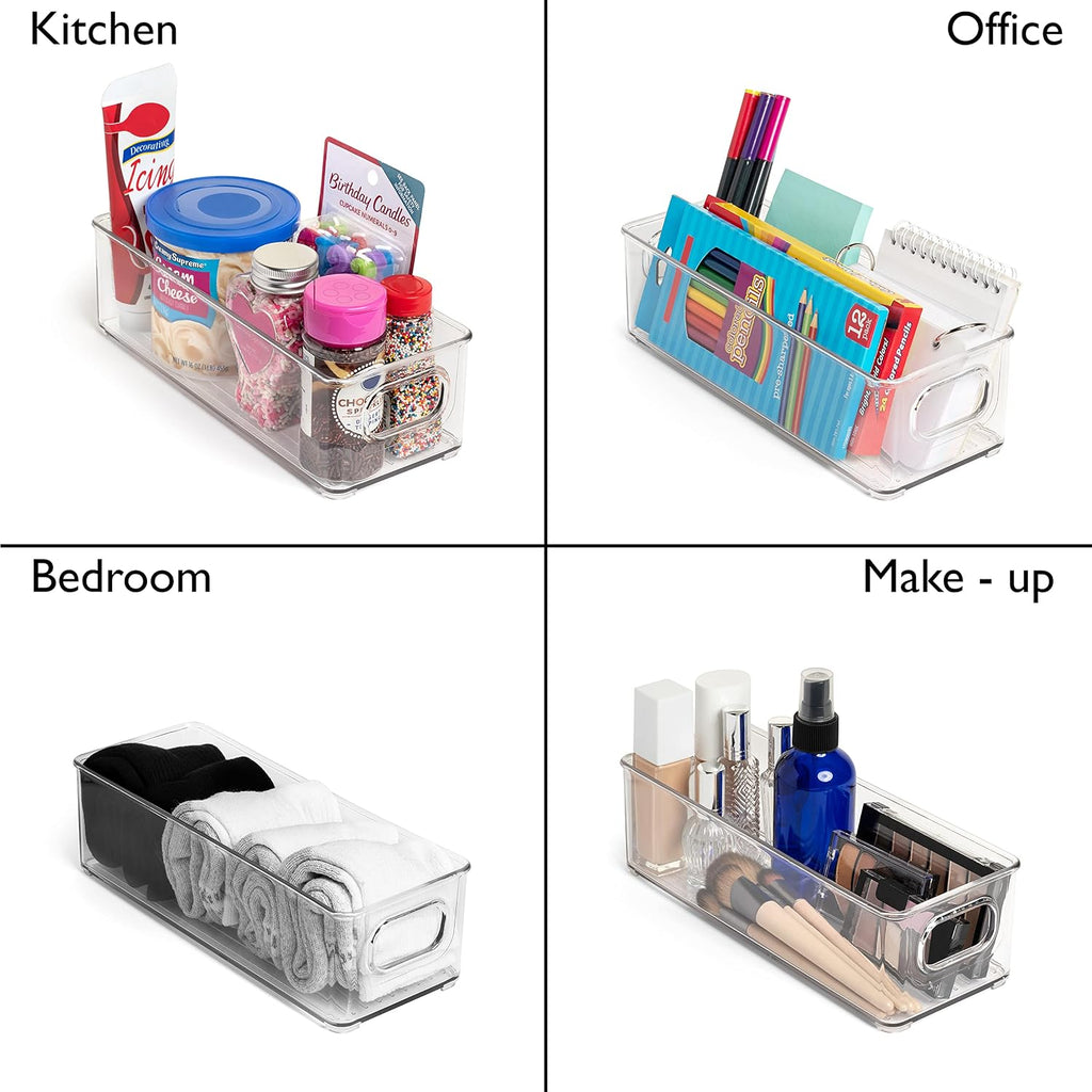 Clear Stackable Kitchen Storage Bins