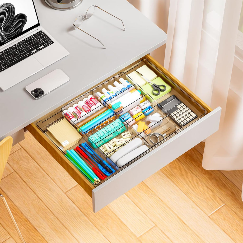 Expandable Clear Drawer Organizer Trays