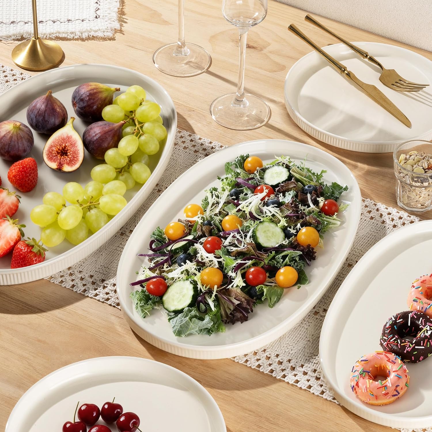 Oval Safe Ceramic Serving Platters