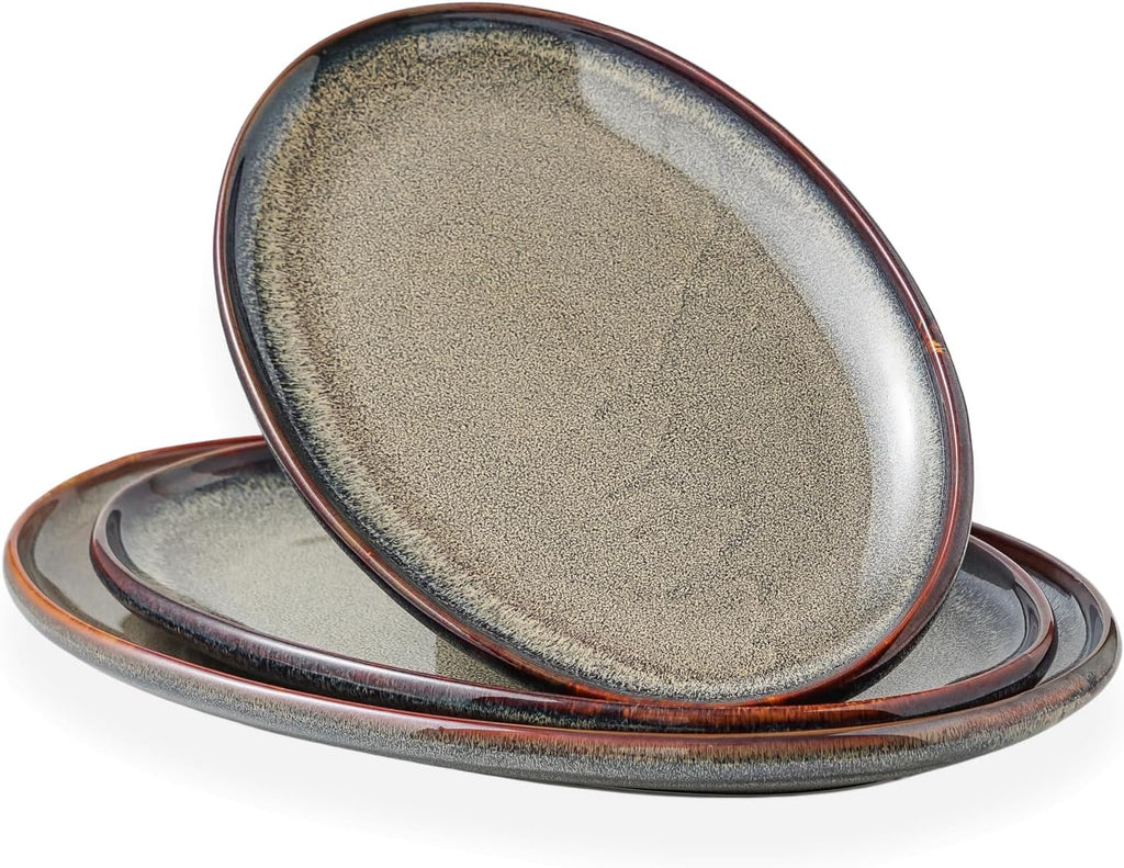 Caramel Oval Ceramic Platters Set