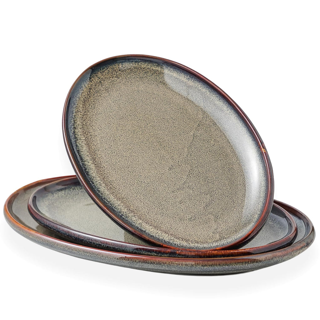 Caramel Oval Ceramic Platters Set