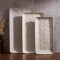 White Stoneware Rectangular Platters
