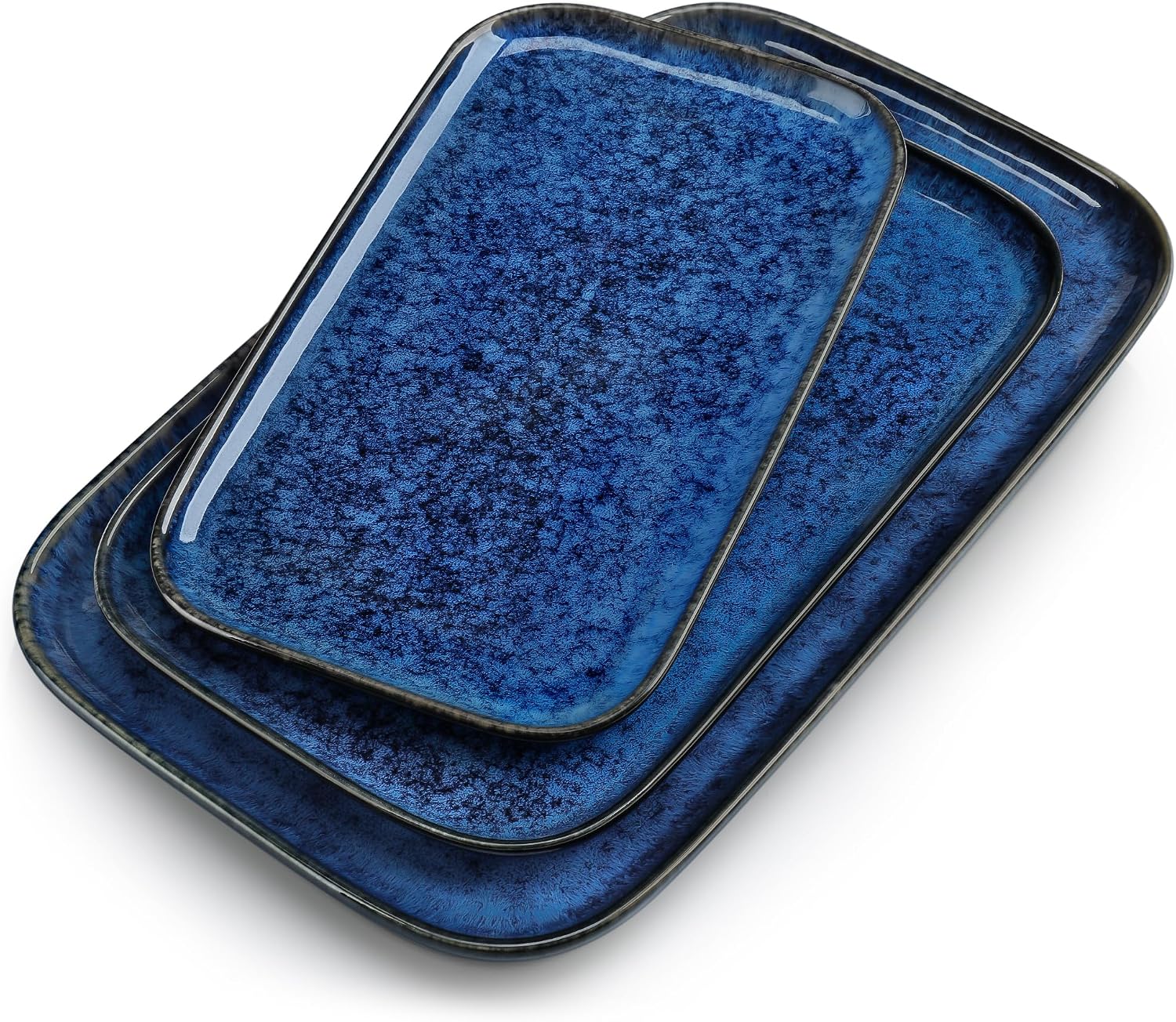 Blue Rectangular Ceramic Platters