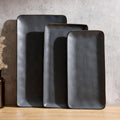 Matte Charcoal Stoneware Rectangular Platters